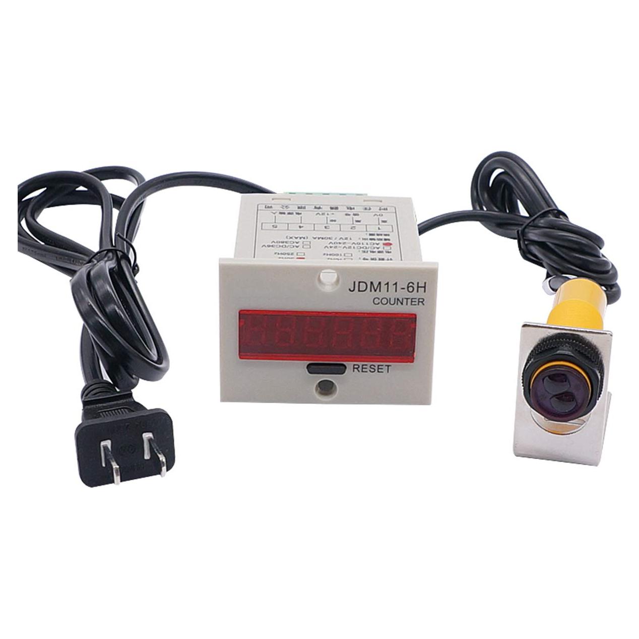 Contador Digital LED TWTADE 0-999999 con Sensor Fotoeléctrico