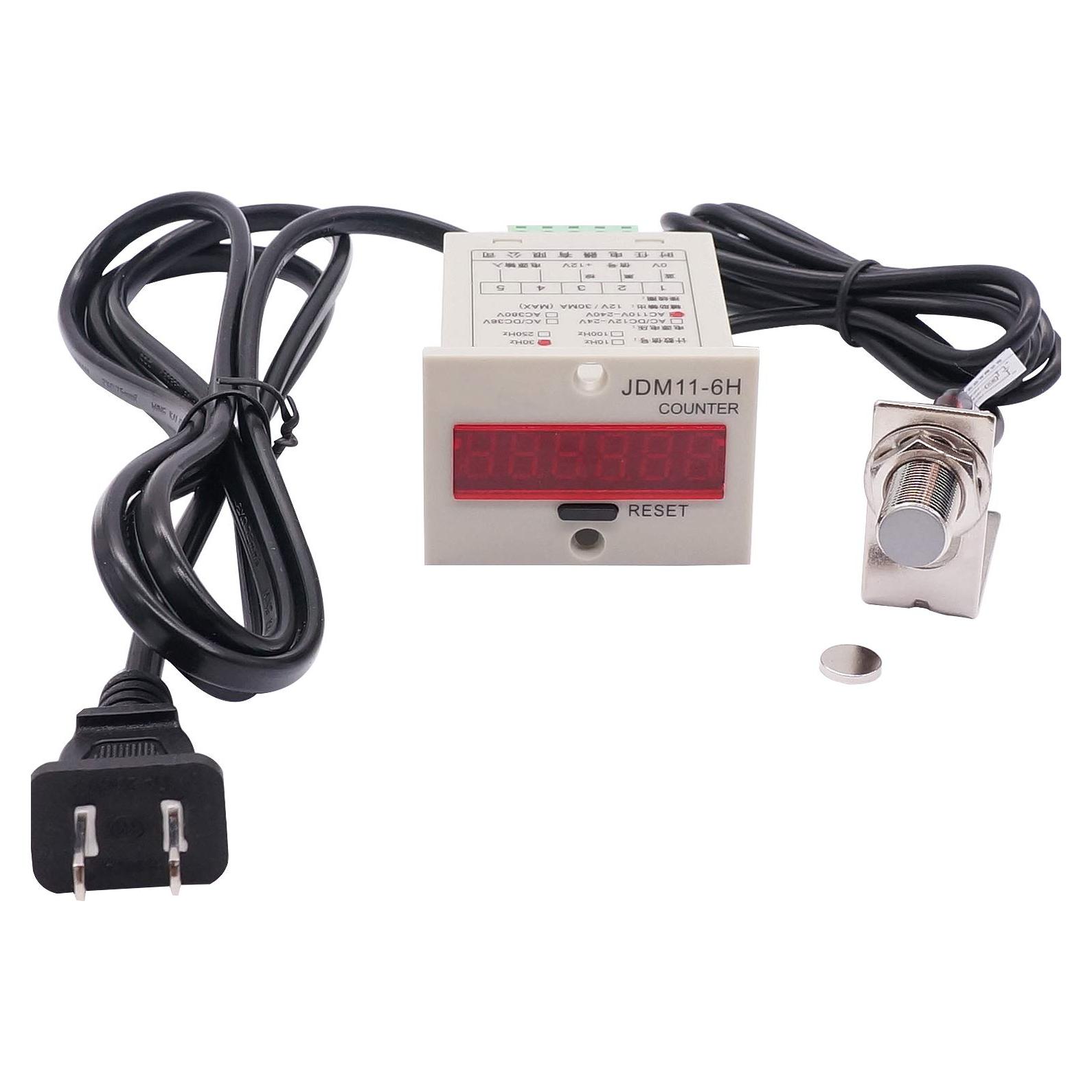 Contador Digital LED TWTADE 0-999999 con Sensor Hall 10mm