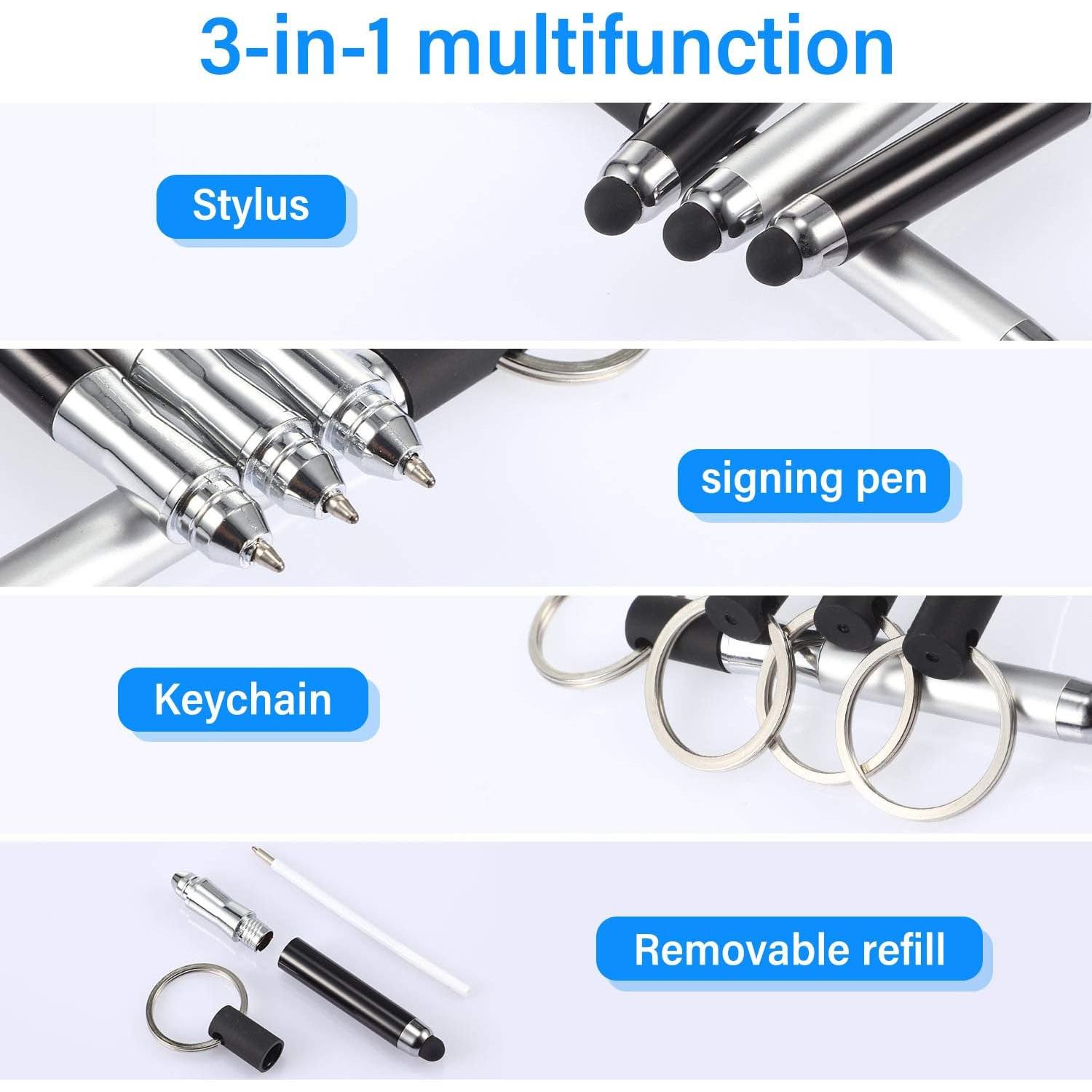 Bolígrafo Stylus Mini 3-en-1 Outus con Llavero - 18g