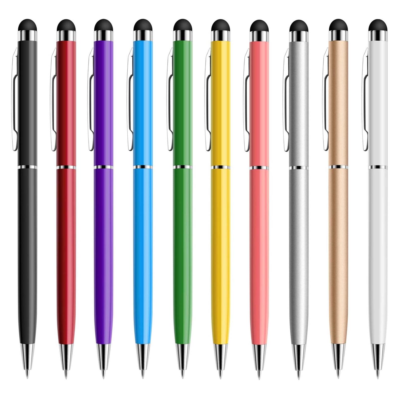 Bolígrafos Stylus 2 en 1 StylusHome - Paquete de 10 Colores