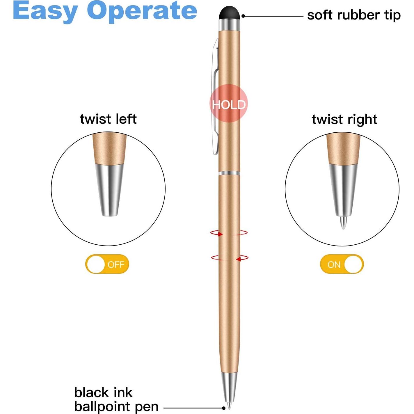 Bolígrafos Stylus 2 en 1 StylusHome - Paquete de 10 Colores