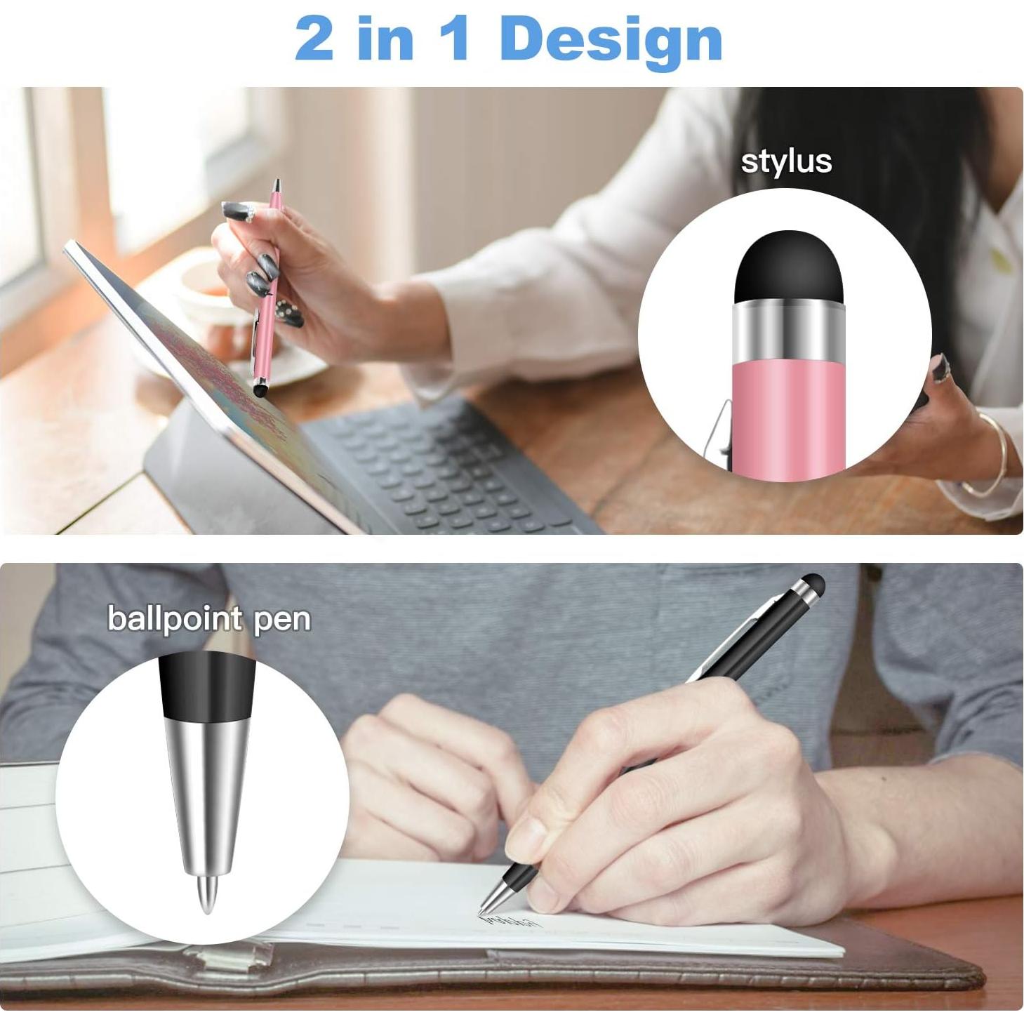 Bolígrafos Stylus 2 en 1 StylusHome - Paquete de 10 Colores