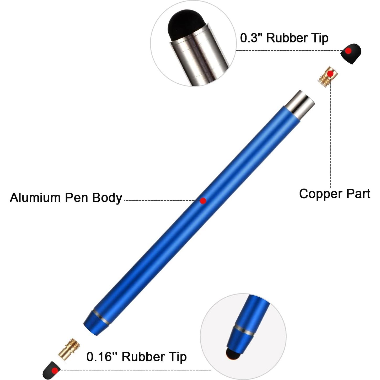 Lápices Stylus Waycco 2 en 1 para Pantallas Táctiles - Paquete de 4