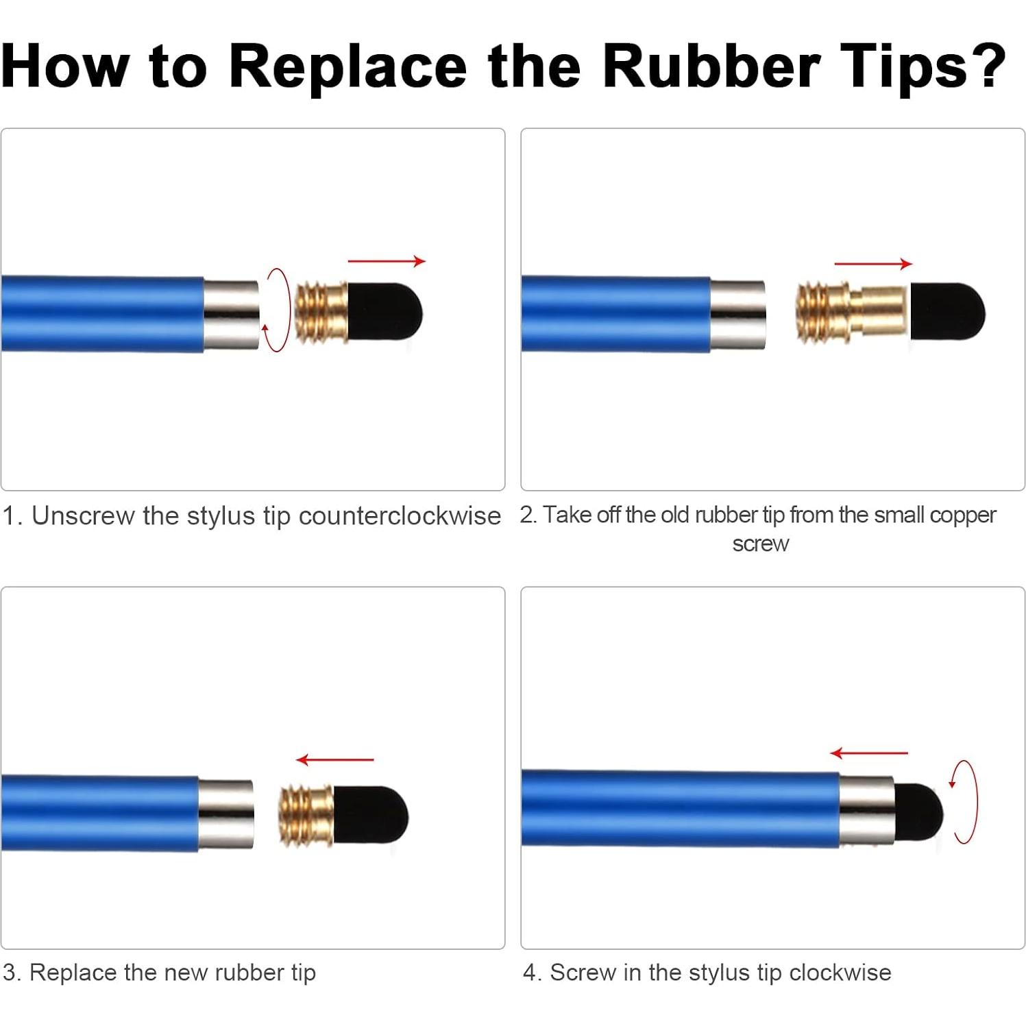 Lápices Stylus Waycco 2 en 1 para Pantallas Táctiles - Paquete de 4