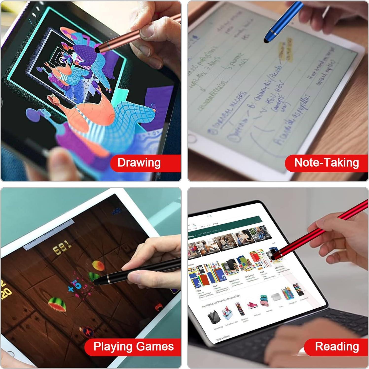 Lápices Stylus Waycco 2 en 1 para Pantallas Táctiles - Paquete de 4