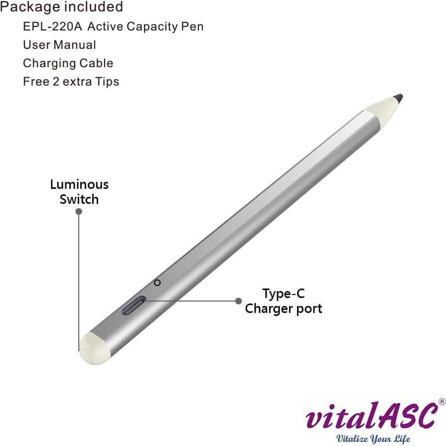 Lápiz Estilográfico Activo VitalASC para Pantallas Táctiles