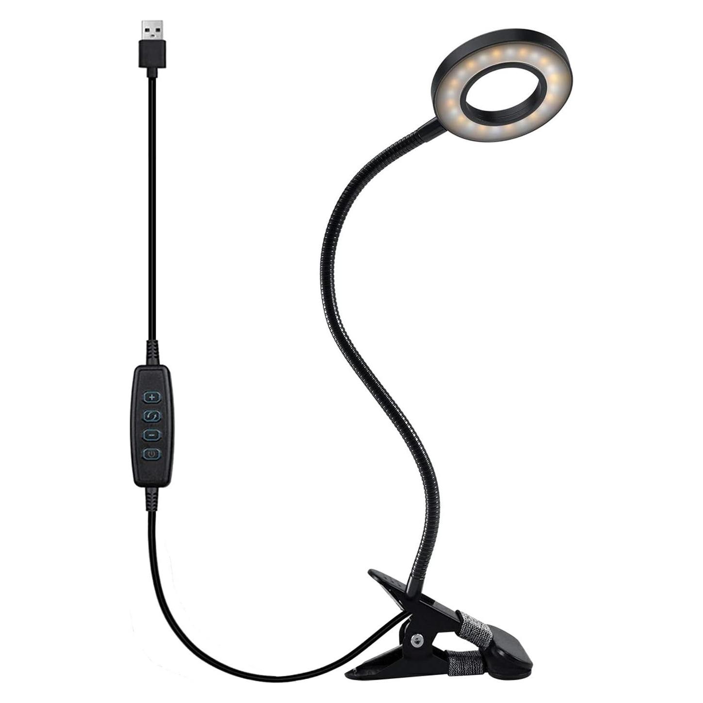 Luz de lectura con clip QQAPPU 48 LED 3 modos 10 niveles brillo