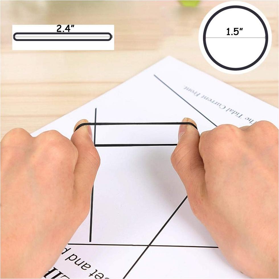 600 Bandas de Goma Elástica Resistentes 3.81 cm Negro