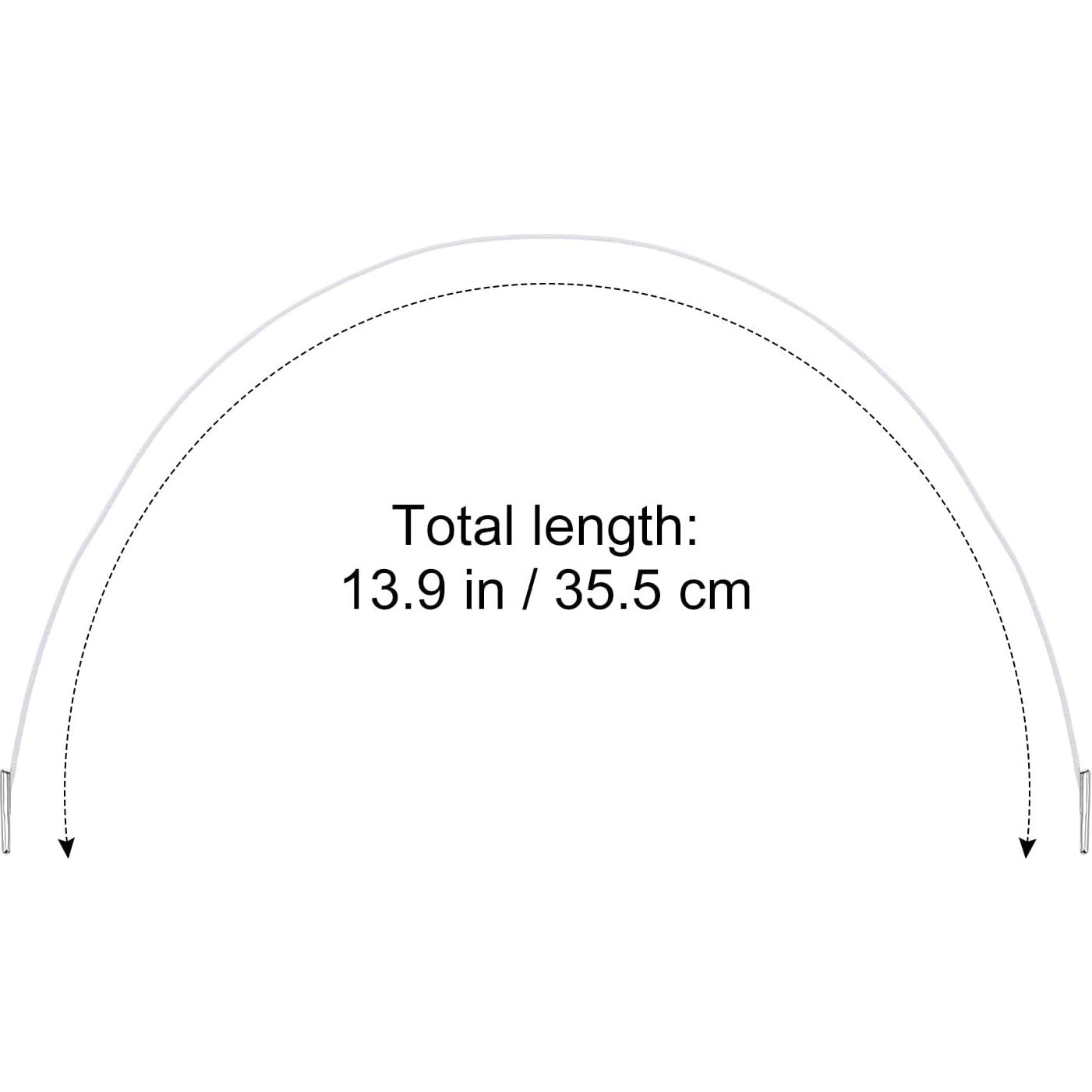 Cuerda Elástica Blanca SEWACC 50 Pcs 35.5 cm para Manualidades