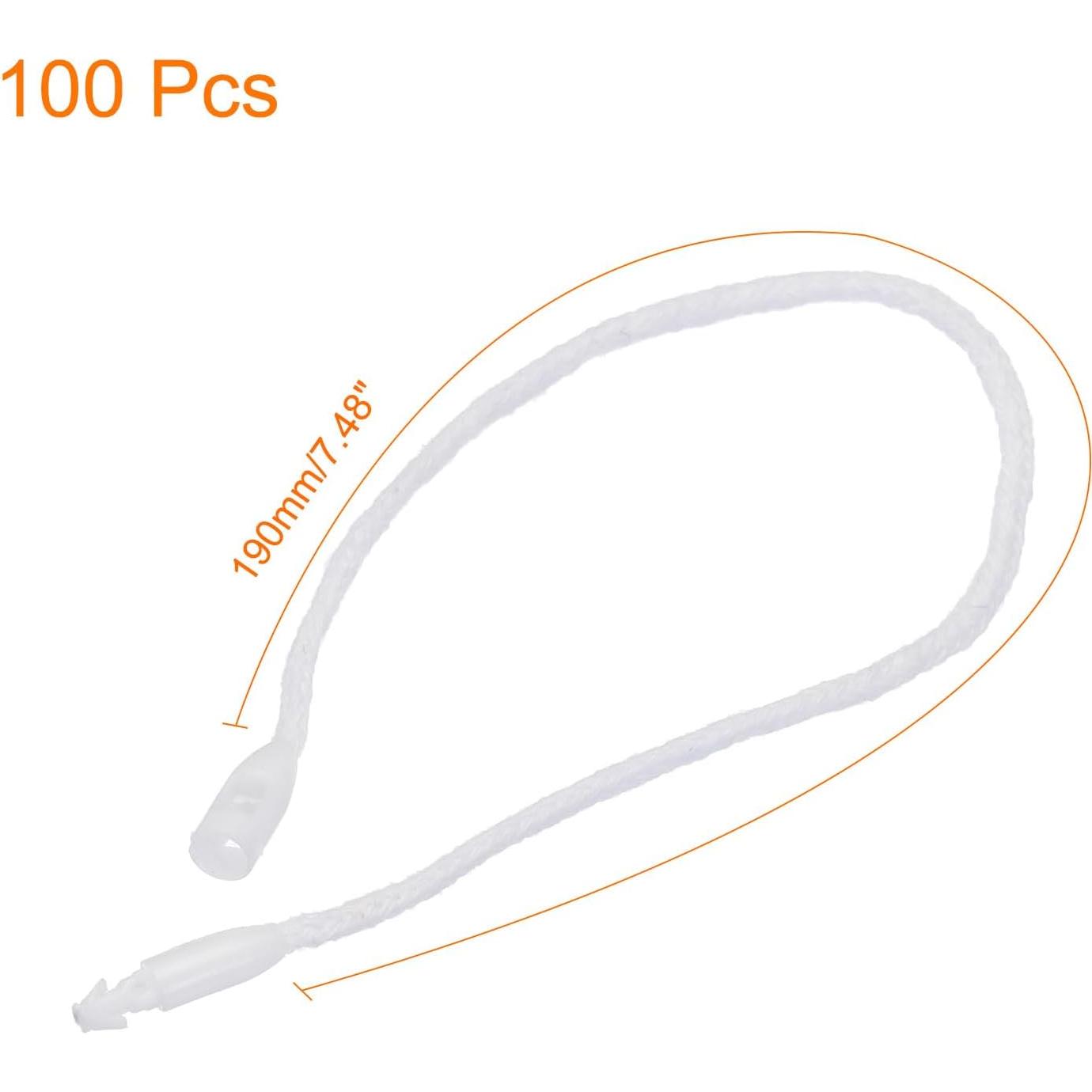 Cuerdas de Etiquetas MECCANIXITY 190mm 100 Piezas Blancas