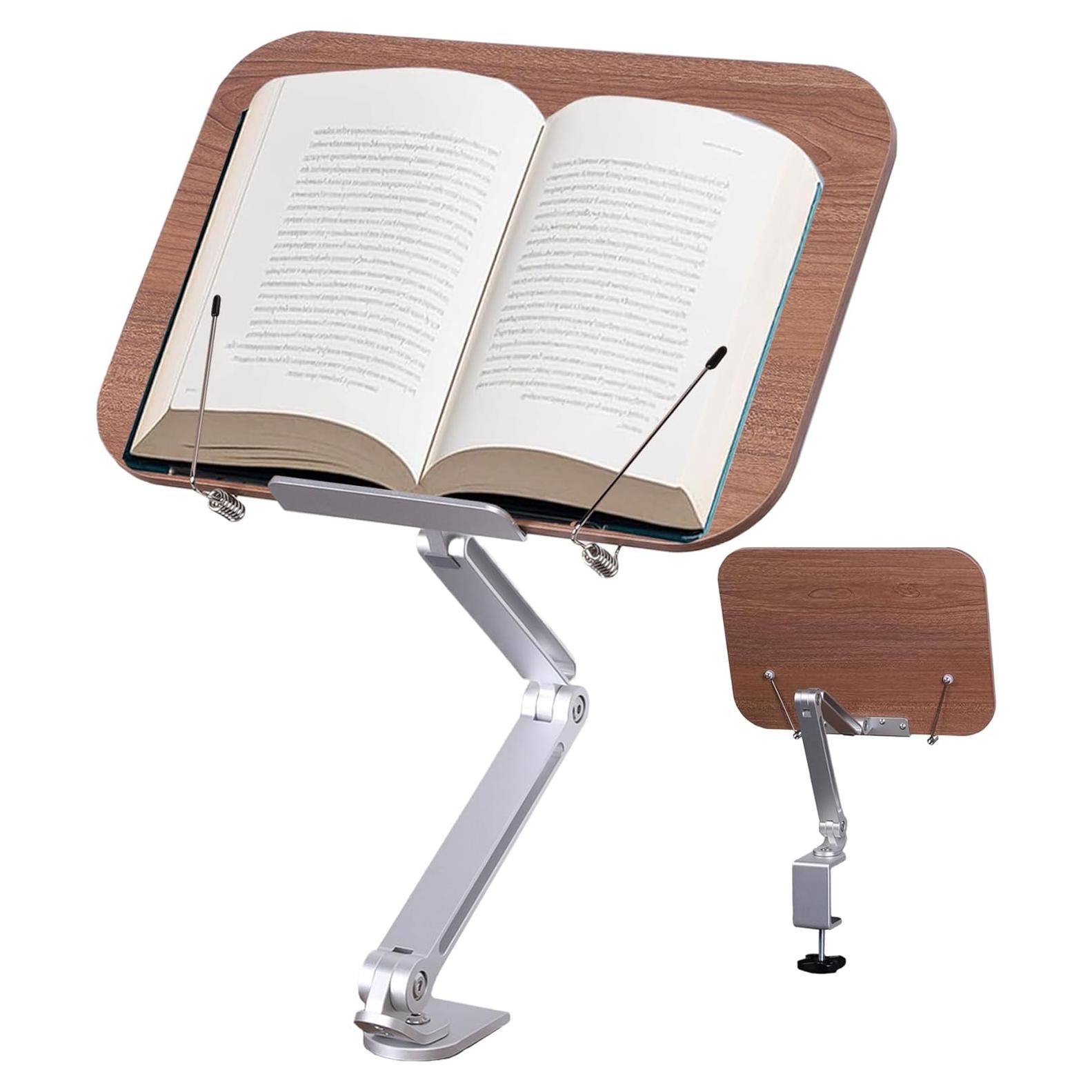 Soporte de Libro Ajustable ASIEIT de Madera y Aluminio