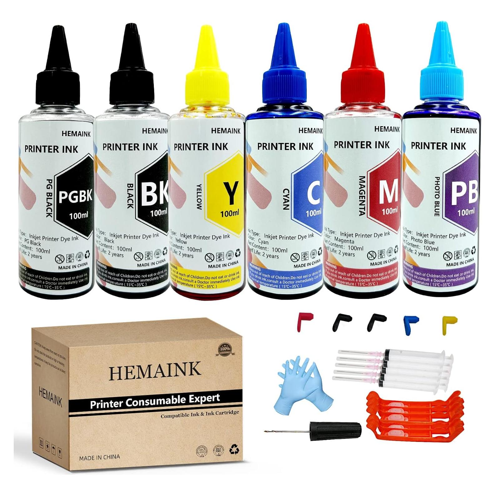 Kit de Recarga de Tinta Canon PGI-280 CLI-281 6 Botellas 100ml