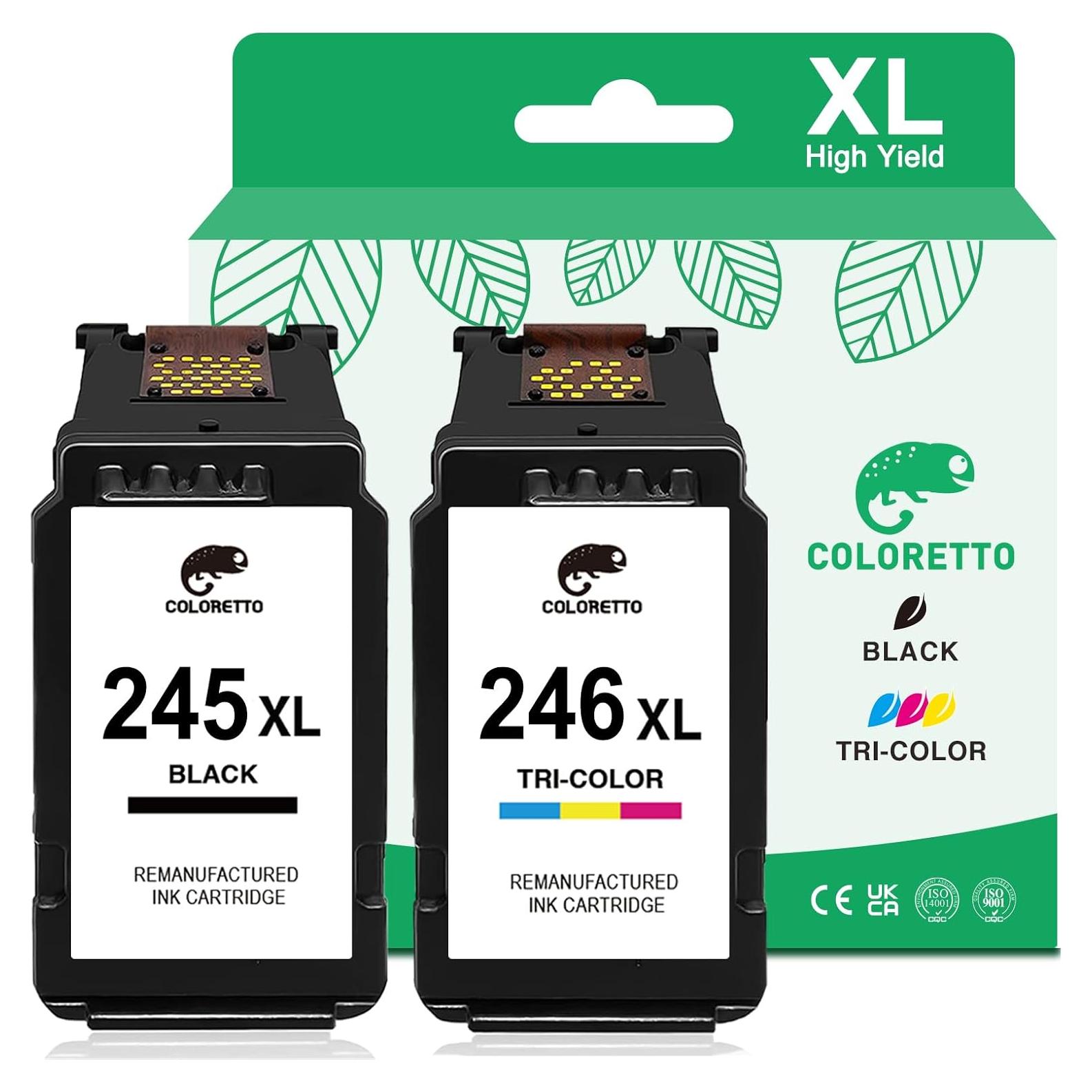 Cartucho de Tinta COLORETTO 245XL y 246XL para Canon