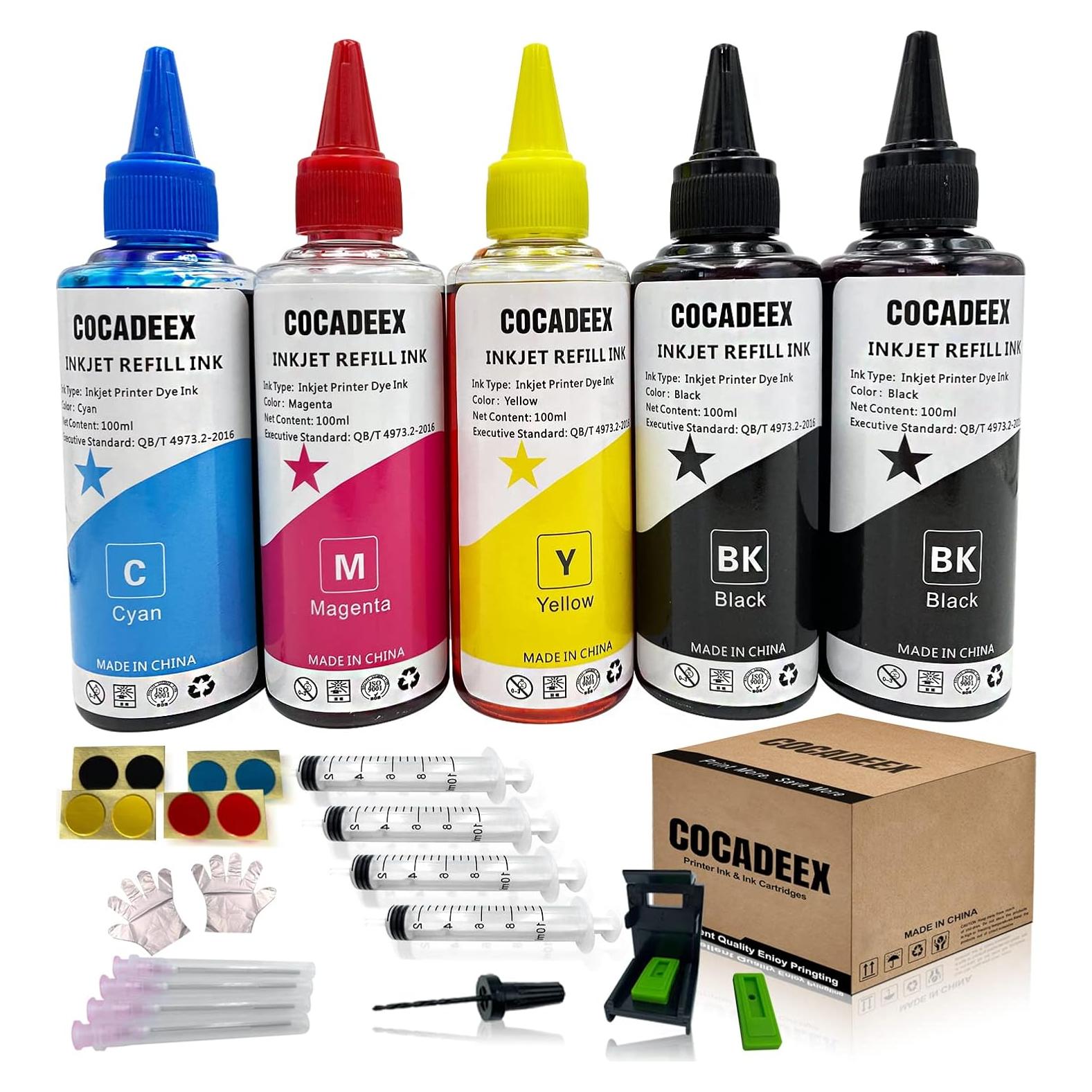Kit de Recarga de Tinta COCADEEX 500ml Compatible HP 67XL 65XL