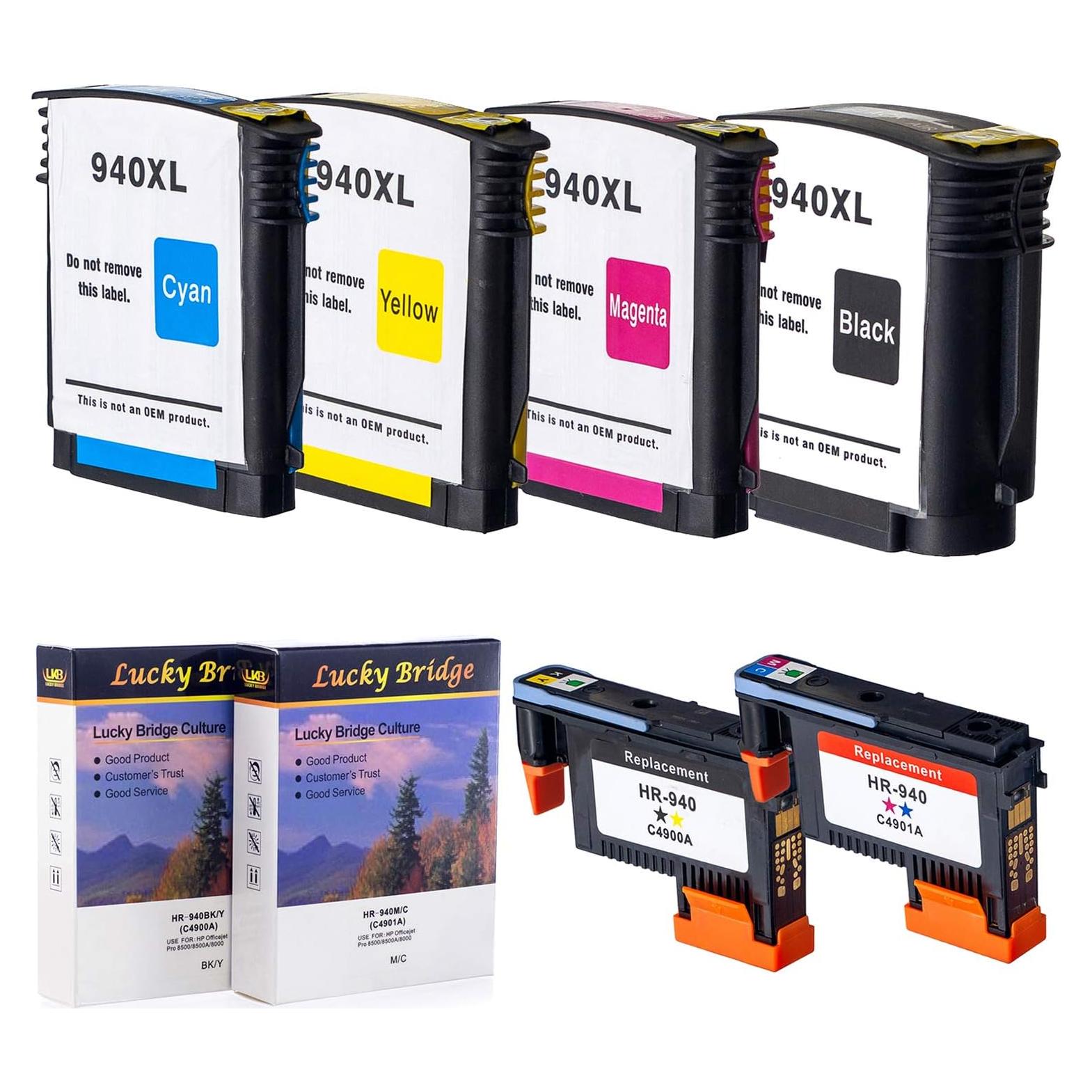 Cabezal de Impresión Remanufacturado LKB HP940 + Cartuchos 940XL