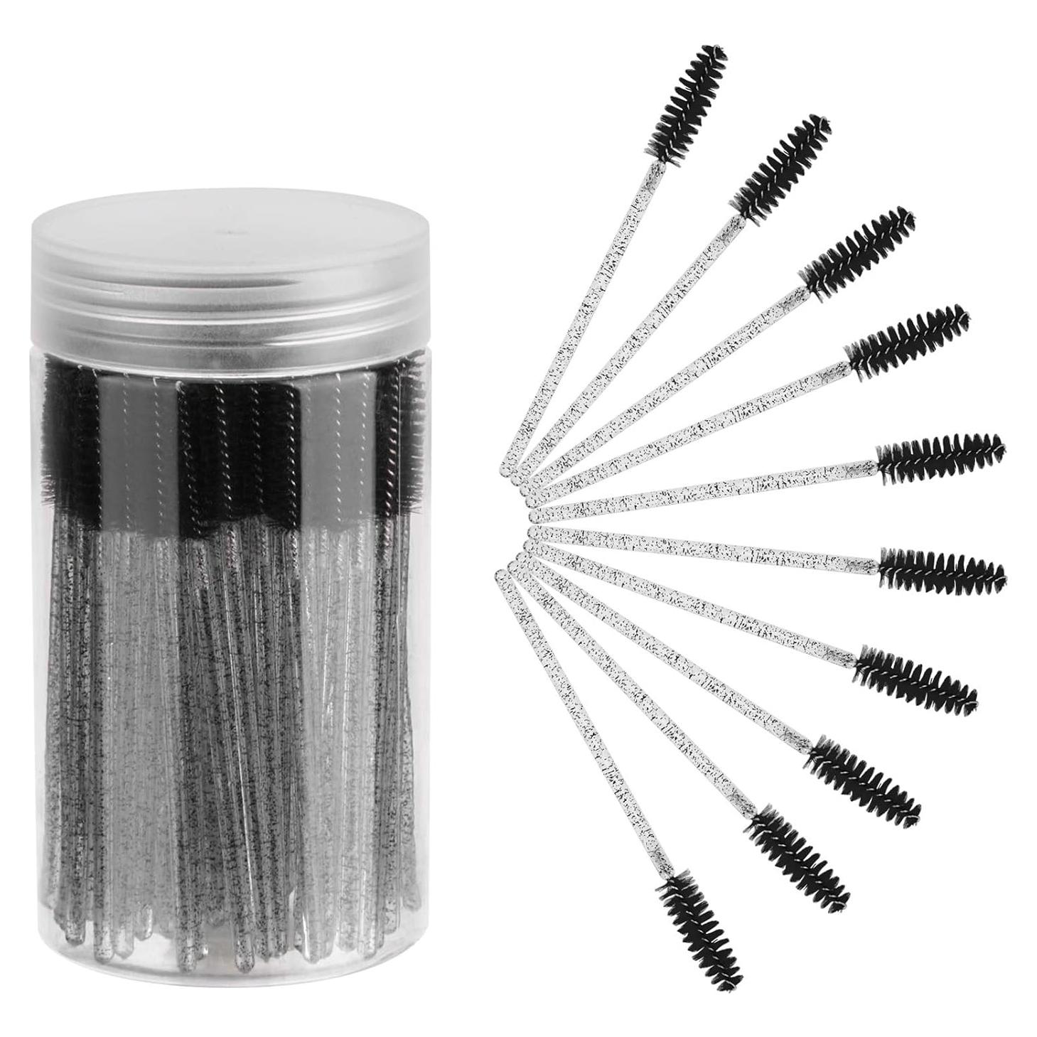 Cepillos desechables para pestañas CHEFBEE 100 PCS Negro