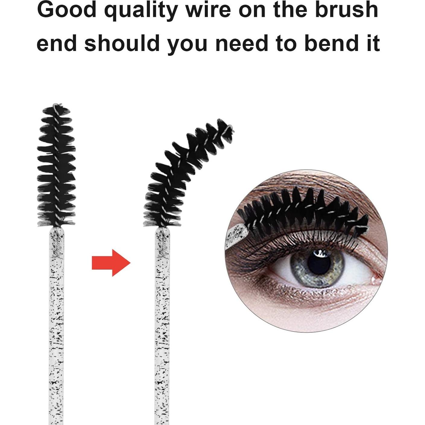 Cepillos desechables para pestañas CHEFBEE 100 PCS Negro