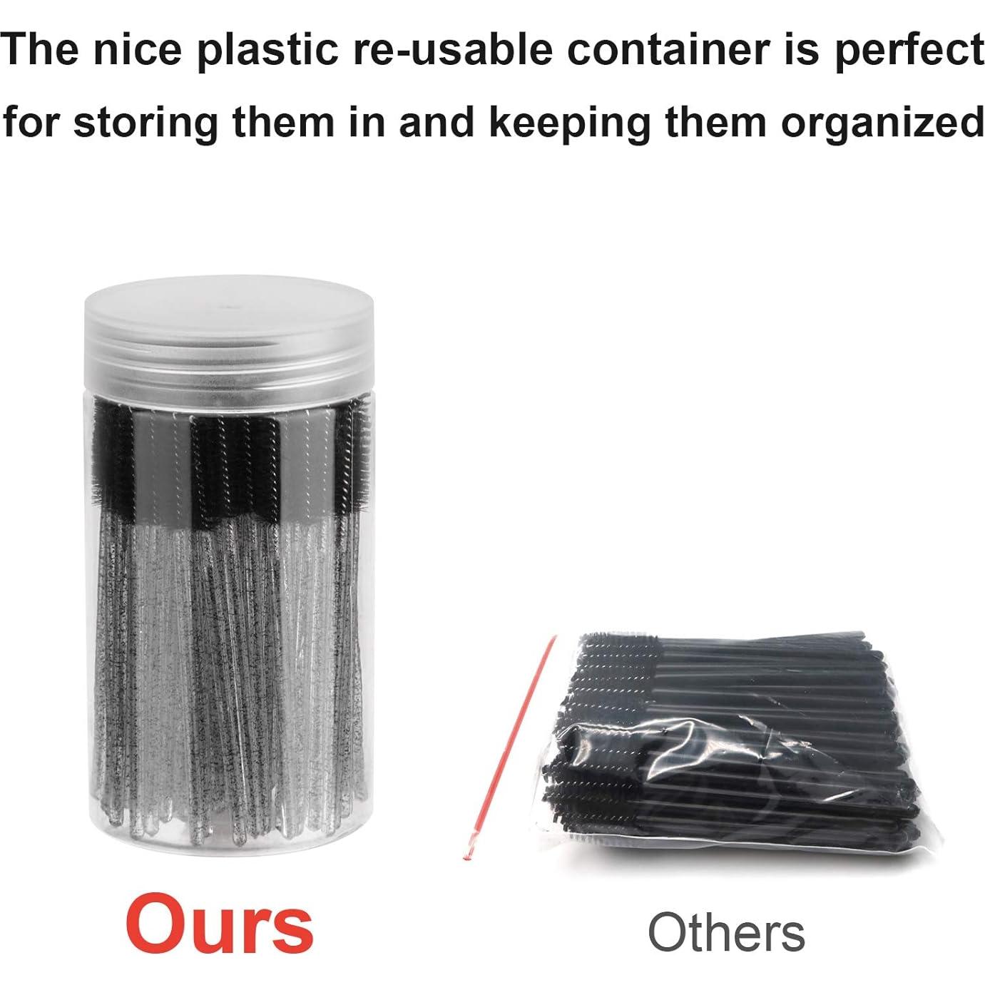 Cepillos desechables para pestañas CHEFBEE 100 PCS Negro