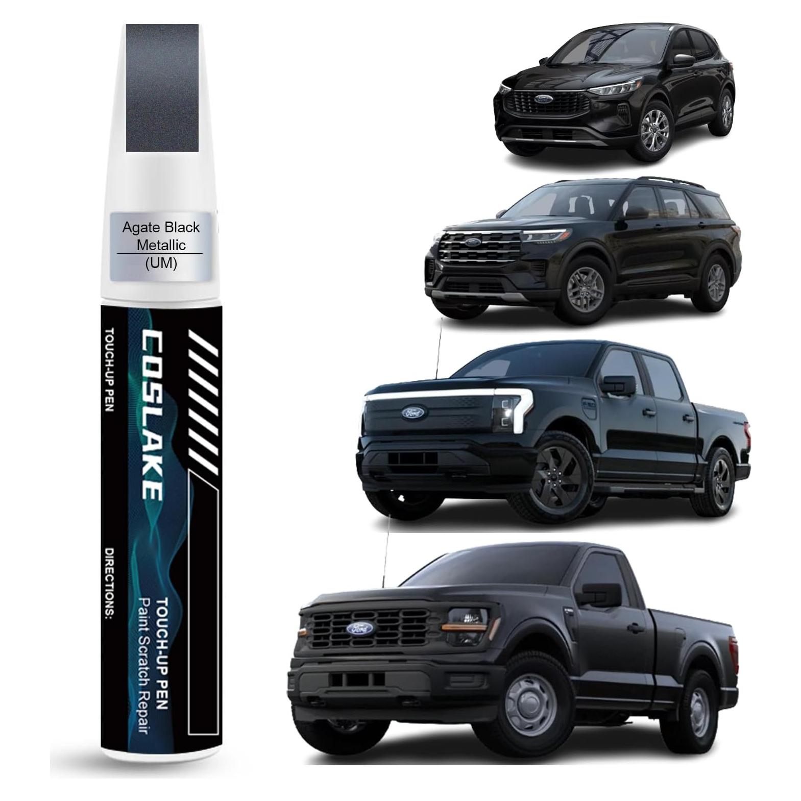 Pintura de Retoque COSLAKE 12ml Negro Metálico Agate para Ford