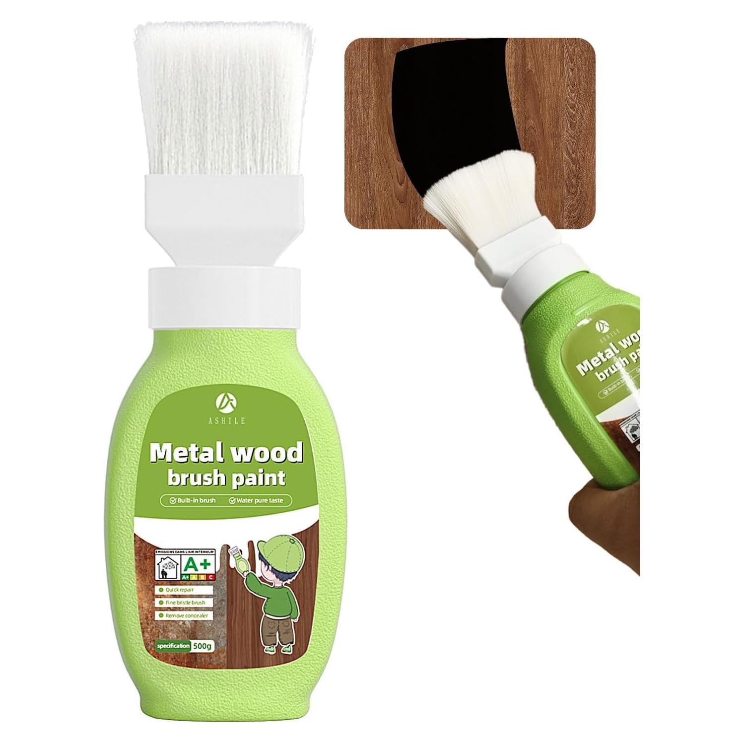 Pintura para Madera Anirun 17Oz Negra Brillante a Base de Agua