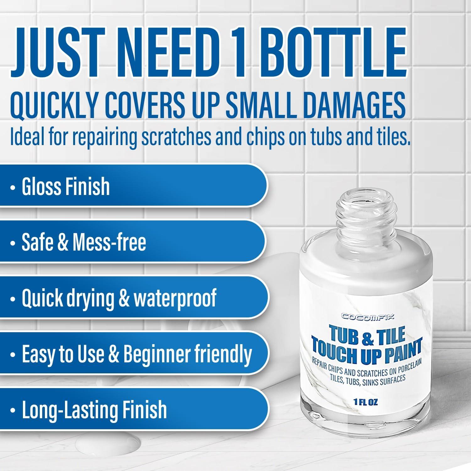 Pintura para Bañeras y Azulejos Cocomfix 29.57ml Blanca Brillante