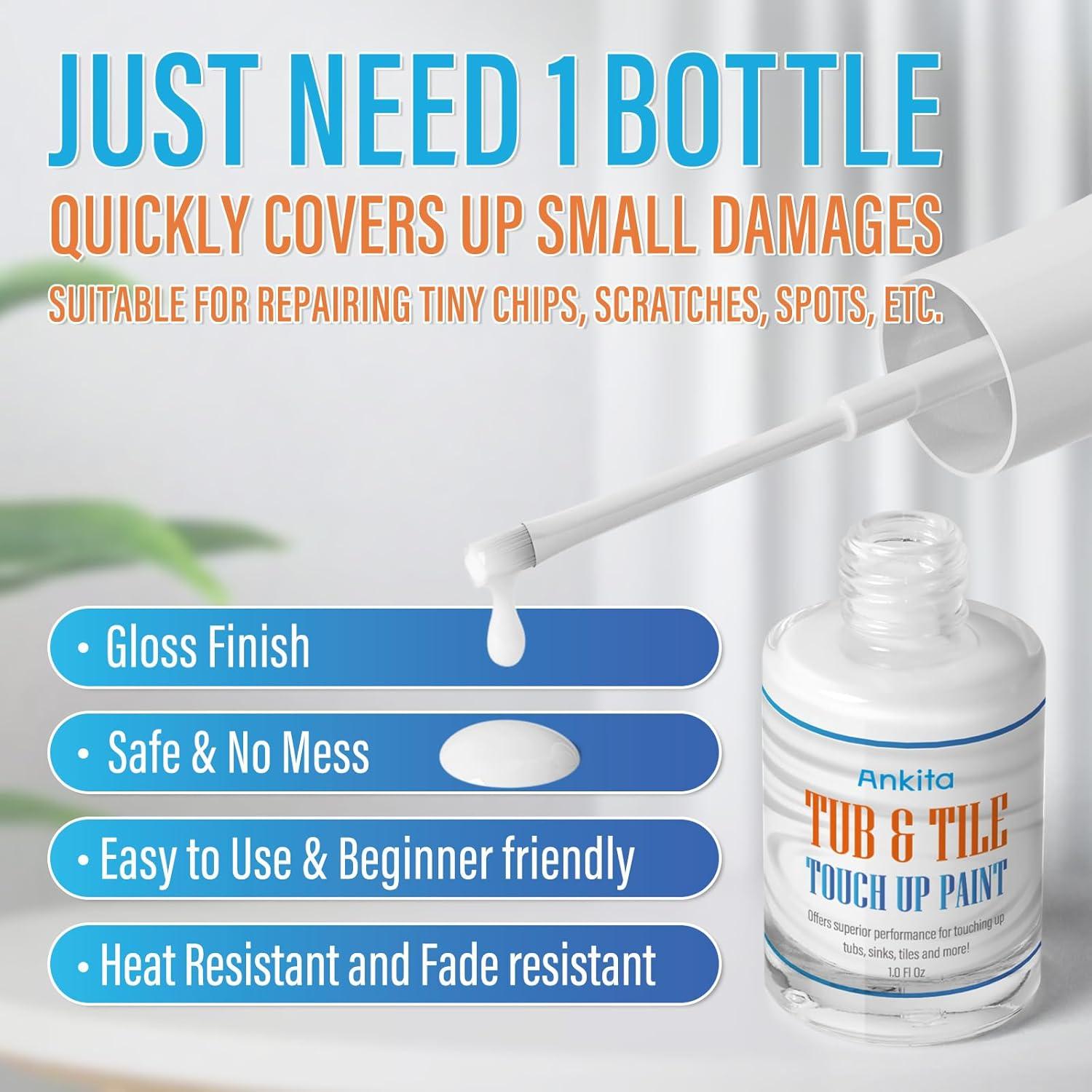 Pintura para Bañeras y Azulejos Ankita 1 Oz Blanco Brillante