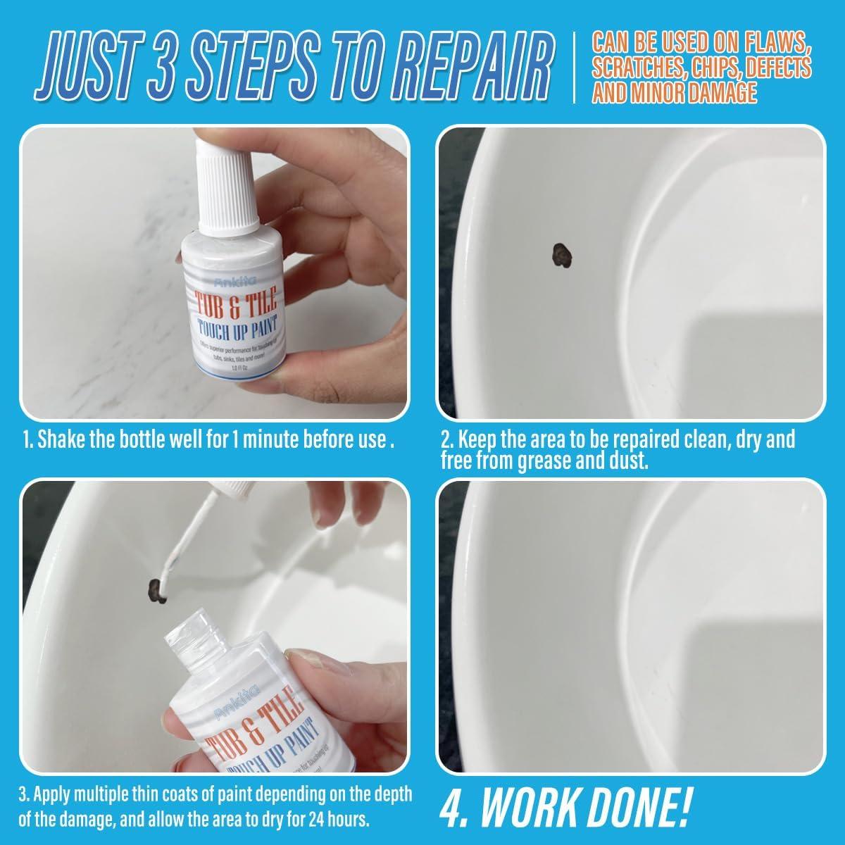 Pintura para Bañeras y Azulejos Ankita 1 Oz Blanco Brillante