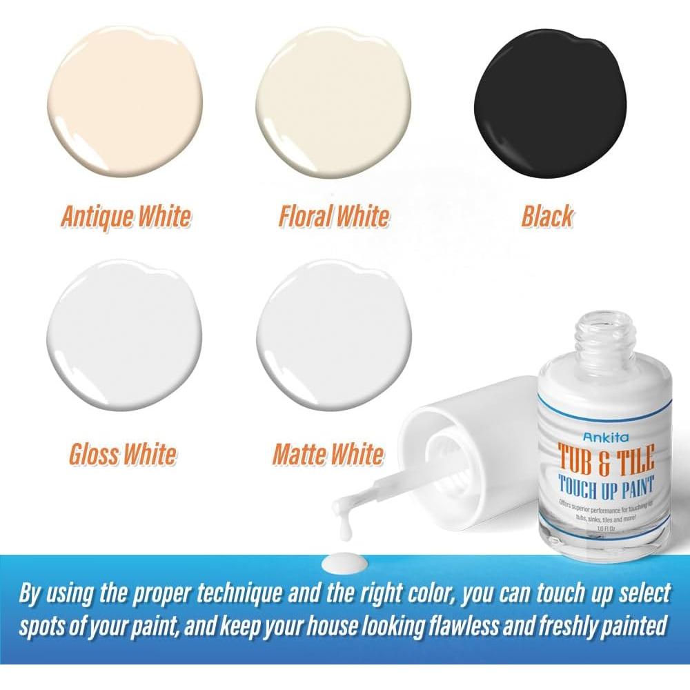 Pintura para Bañeras y Azulejos Ankita 1 Oz Blanco Brillante