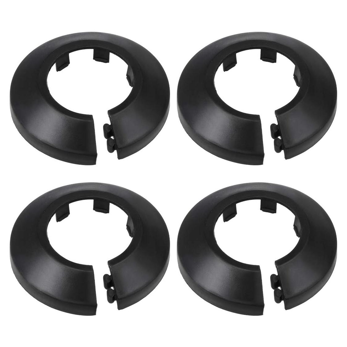 Cubierta Decorativa de Tubería uxcell 32mm Plástico Negro 8pcs