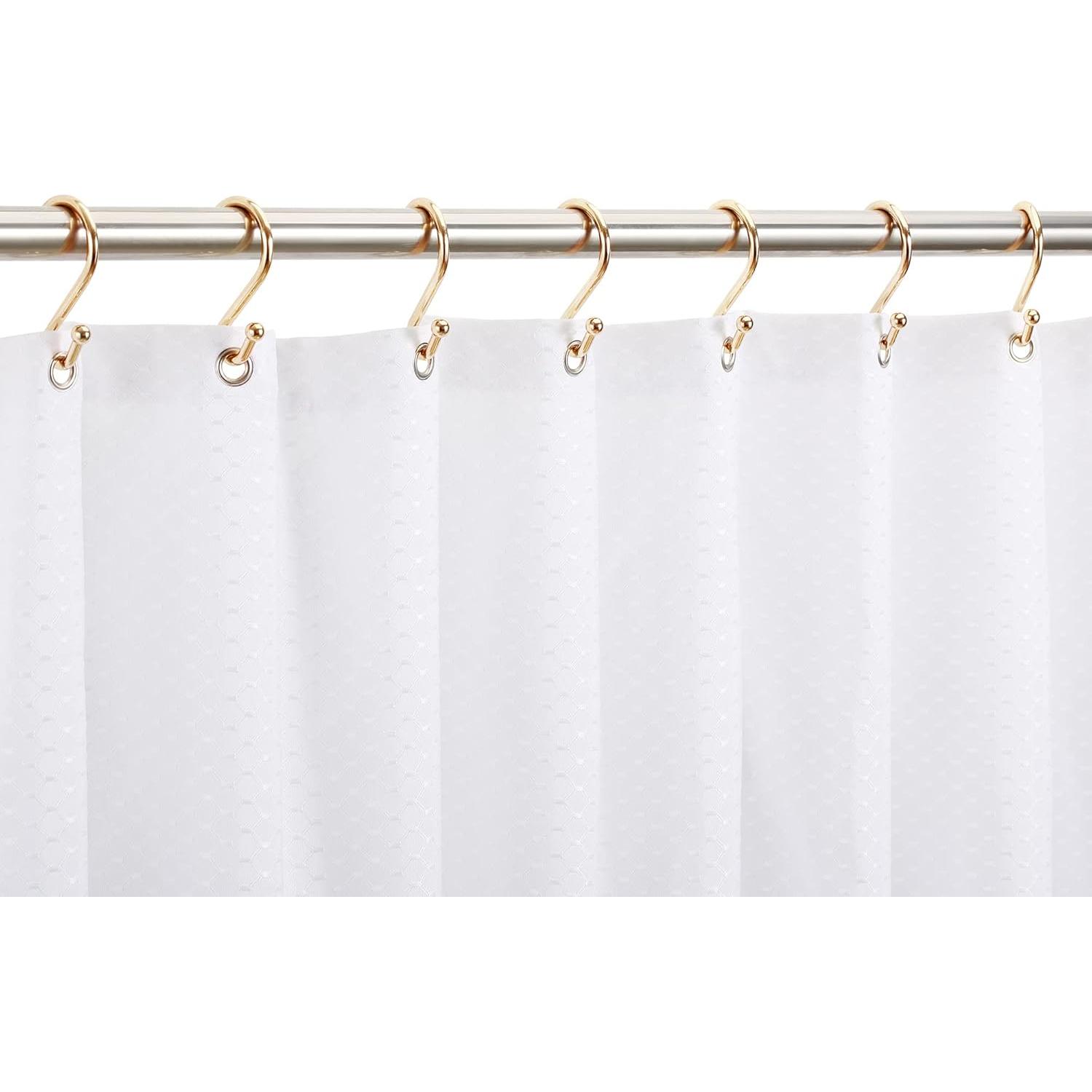 Anillas para Cortinas de Ducha Doradas CHICTIE - Juego de 12 Ganchos de Metal