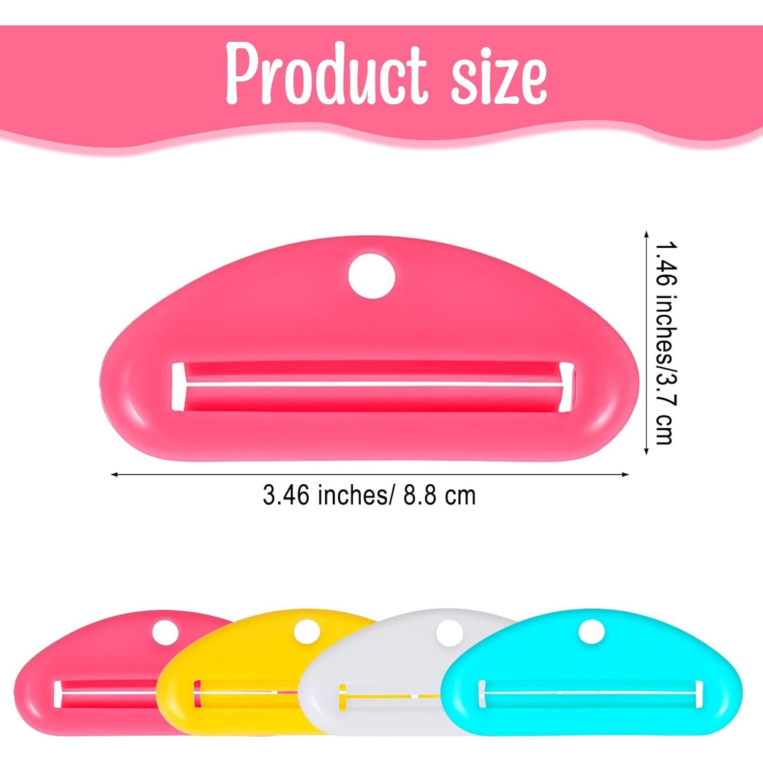 Set de 8 Exprimidores de Pasta de Dientes Coloridos - Polietileno