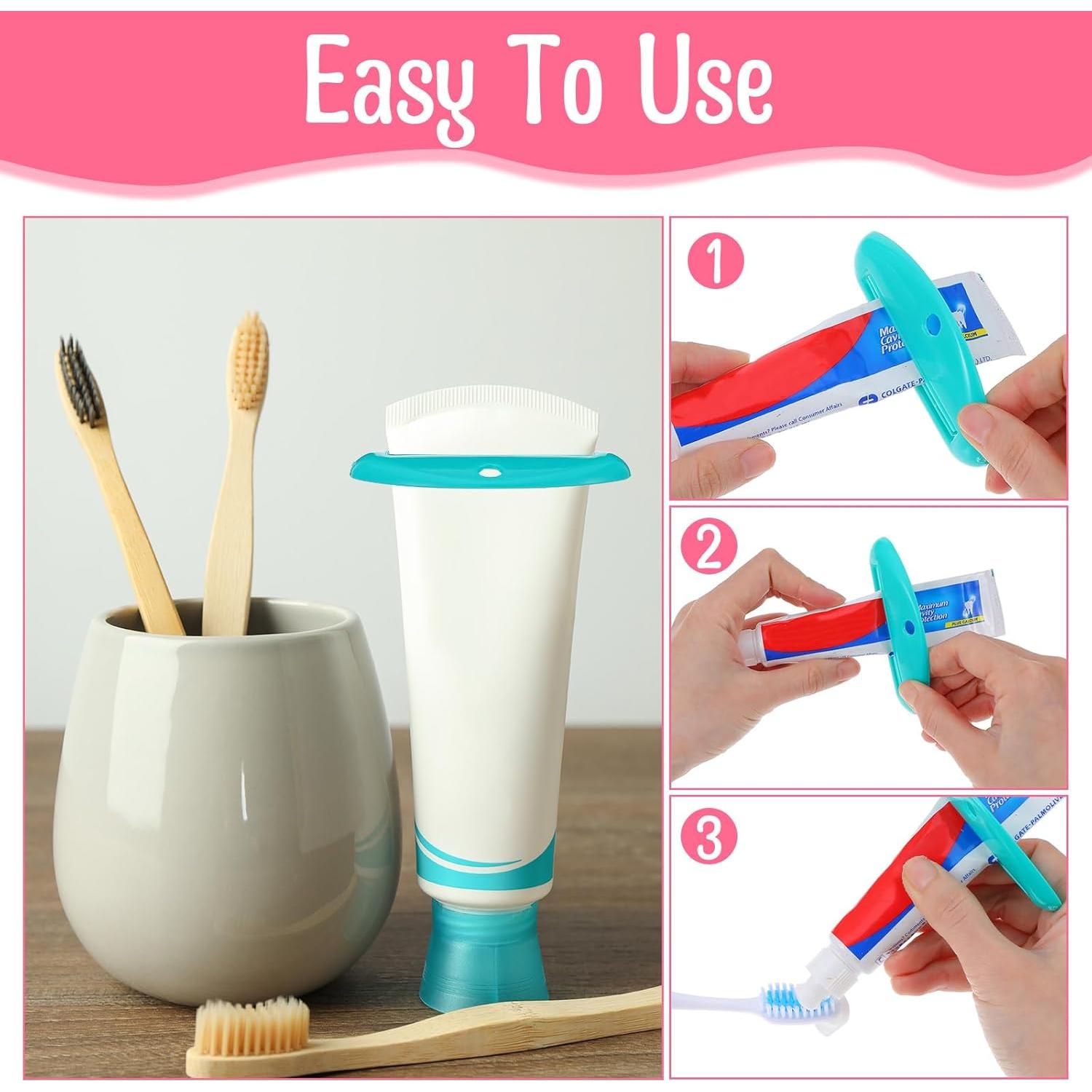 Set de 8 Exprimidores de Pasta de Dientes Coloridos - Polietileno