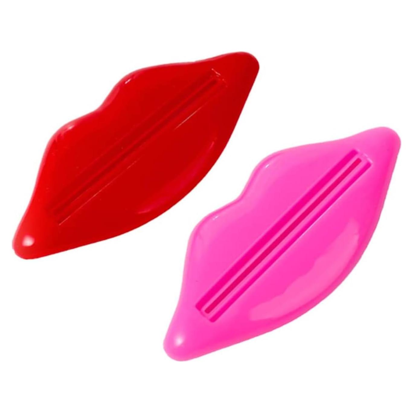 Exprimidores de Pasta de Dientes Saugad Labios 4 Piezas Rosa Rojo