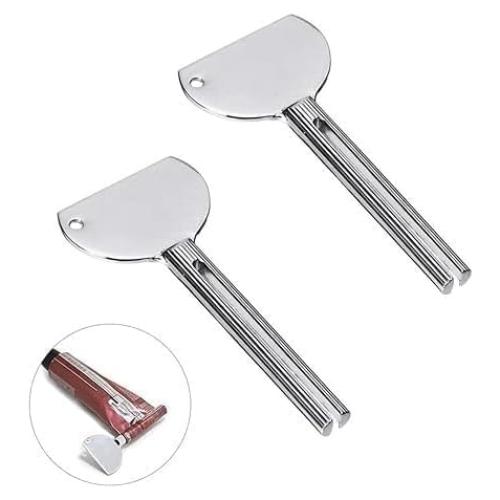 2 Llaves Exprimidor de Tubo Xinjincang Acero Inoxidable Ergonómico