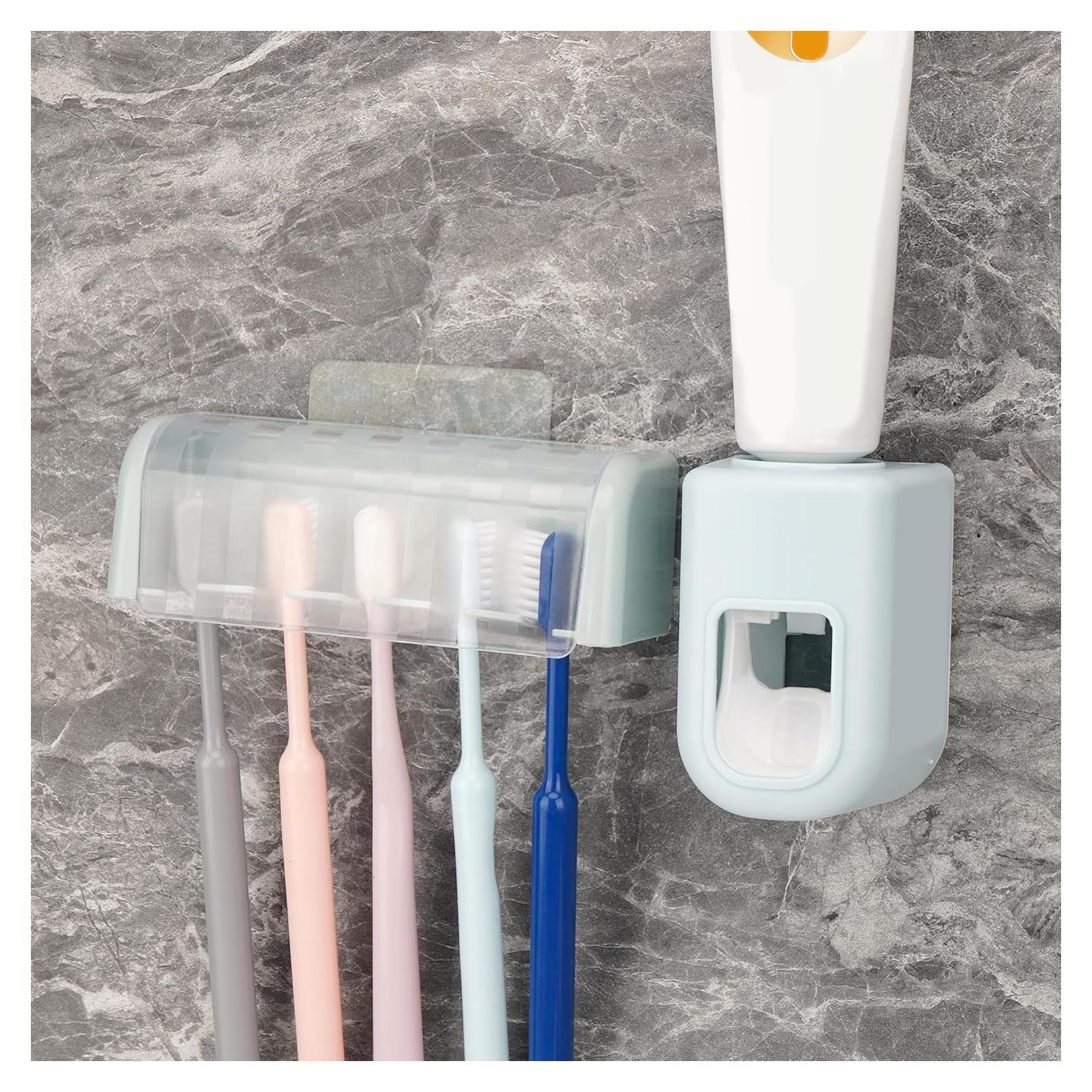 Soporte de Cepillos de Dientes LUEXBOX Montado en Pared Azul