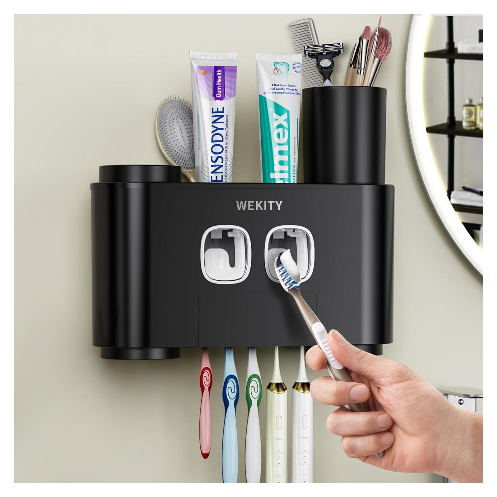 Soporte para Cepillos de Dientes Wekity con Dispensador Automático