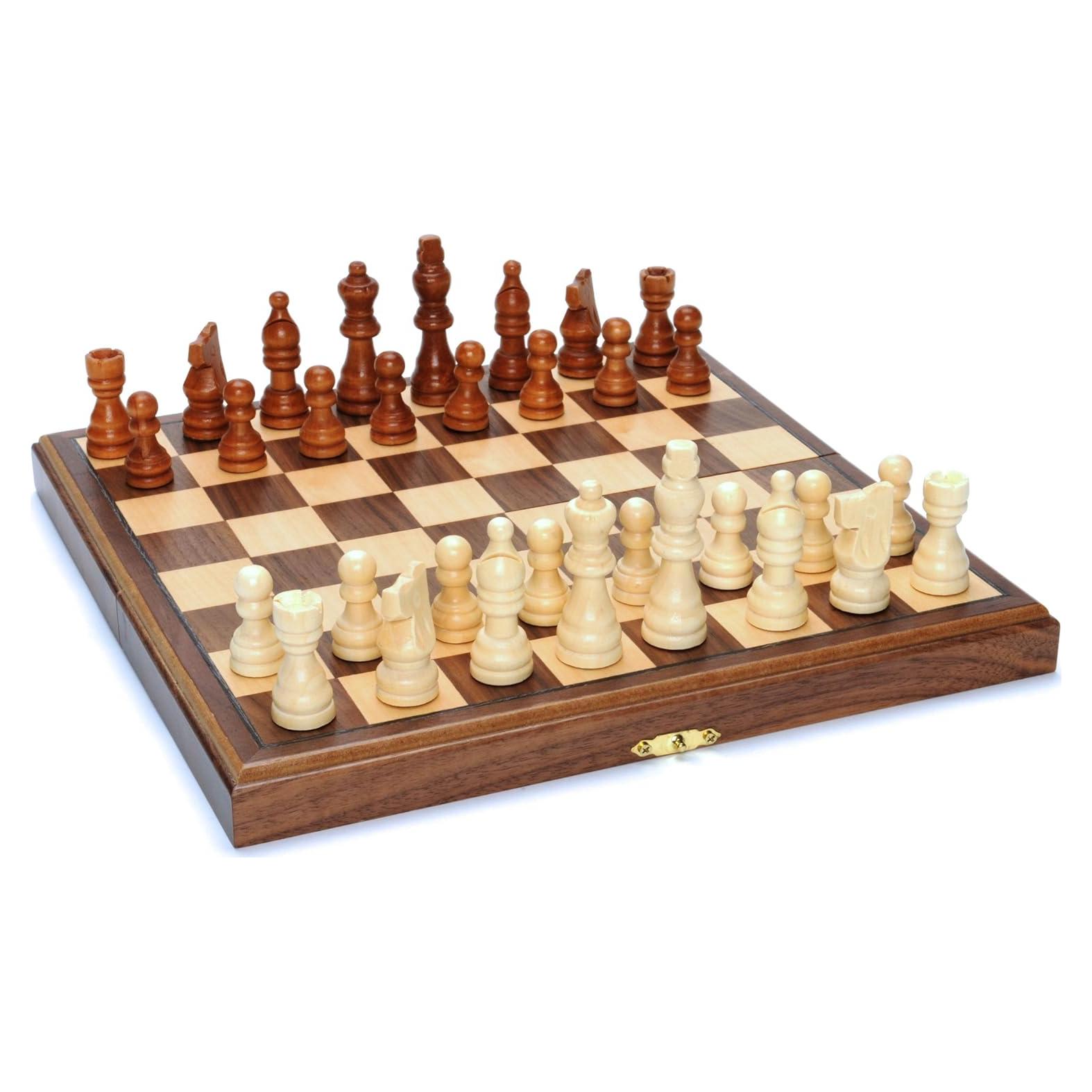 Juego de Ajedrez Plegable WE Games 27.94 cm Madera Staunton