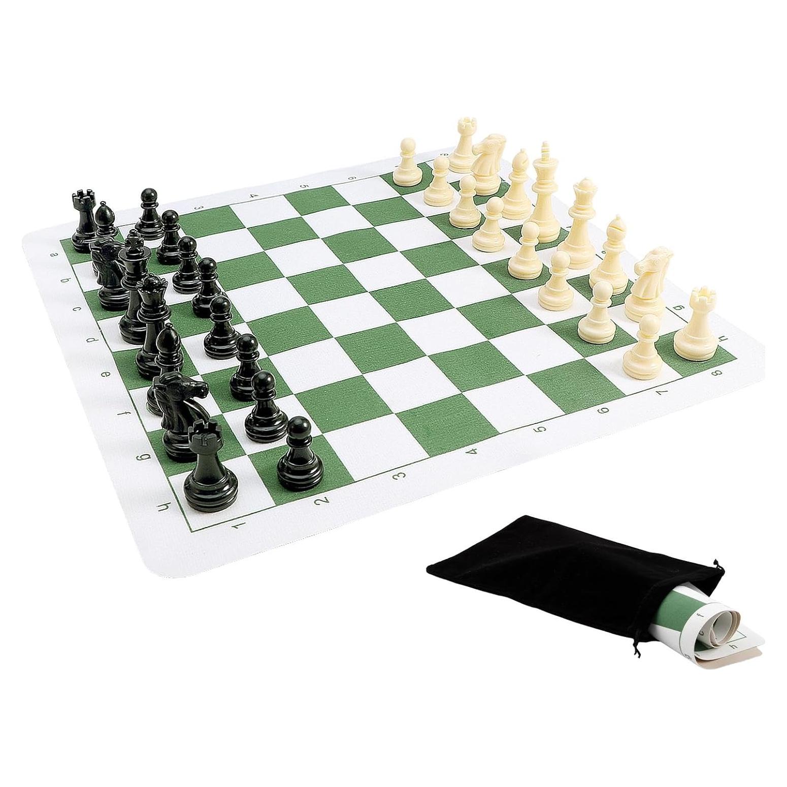 Juego de Ajedrez y Damas Tookie 42cm Plegable con Bolsa