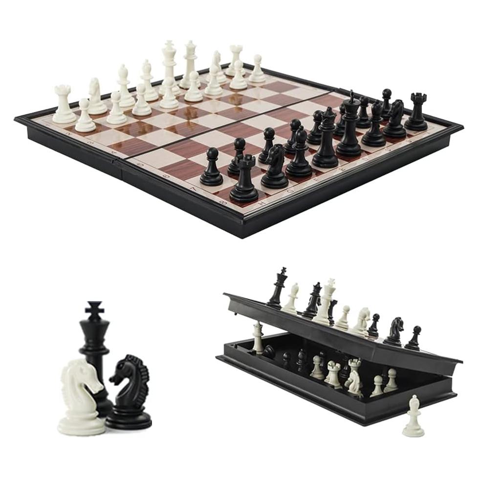 Juego de Ajedrez Mini Plegable MUKAYIMO con Piezas Magnéticas