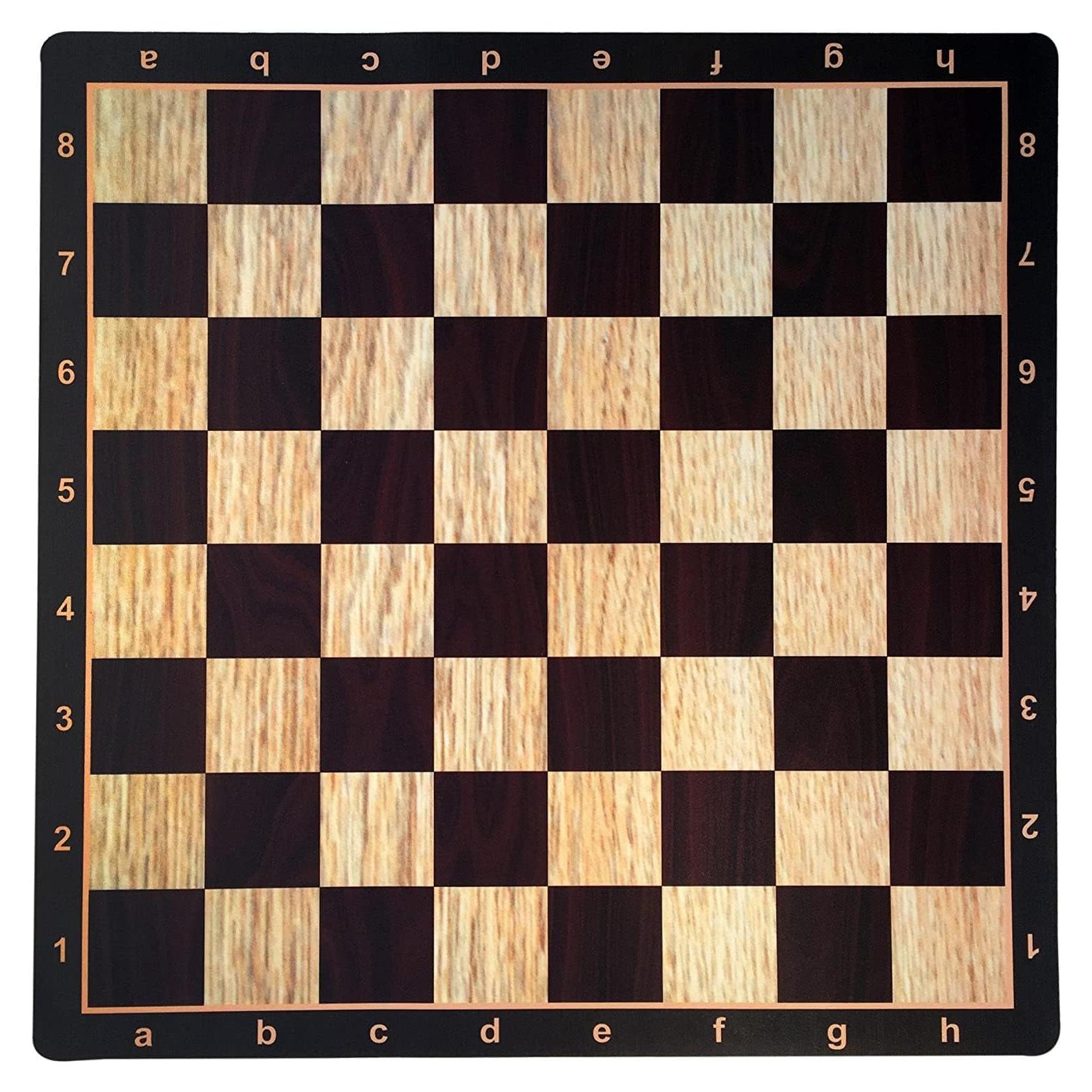 Alfombrilla de Ajedrez WE Games 50x50 cm Grano de Madera Realista