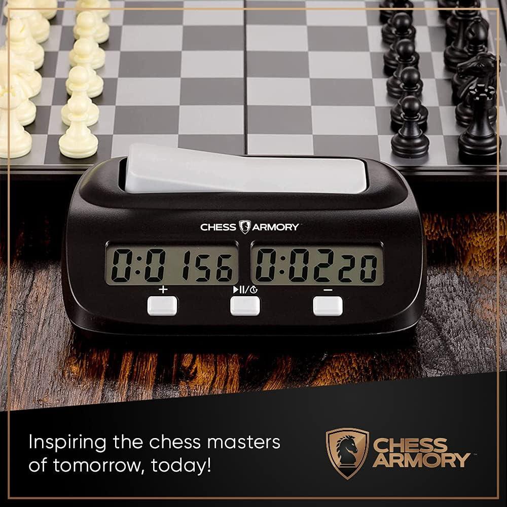 Reloj Digital de Ajedrez Chess Armory - Temporizador Portátil