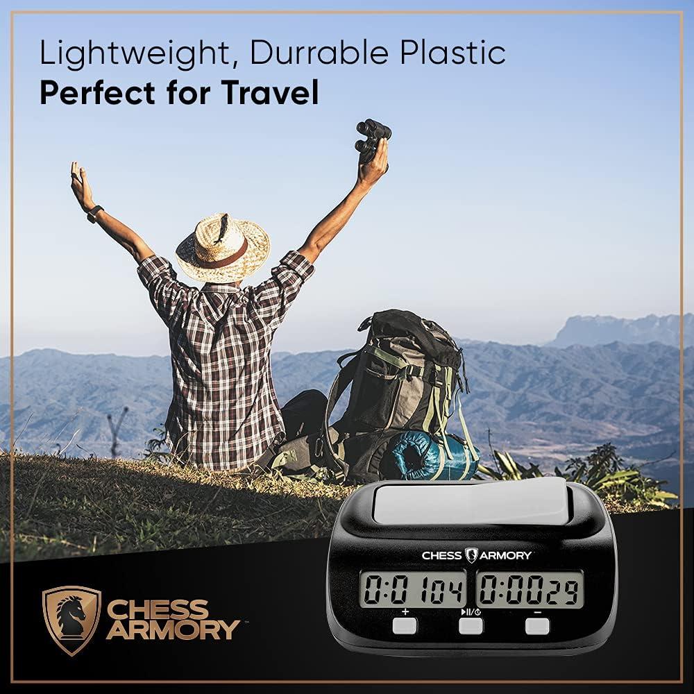 Reloj Digital de Ajedrez Chess Armory - Temporizador Portátil