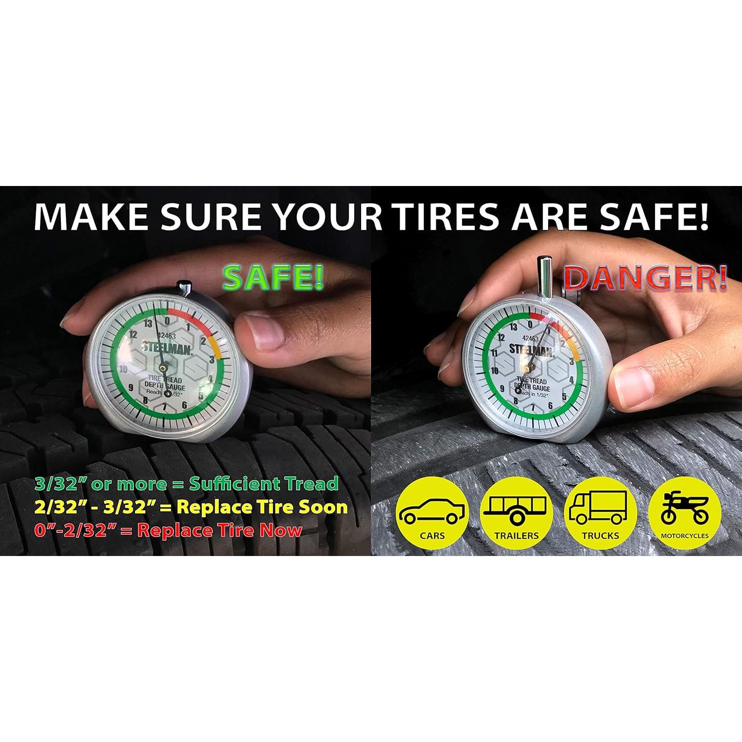 Calibrador de Profundidad de Banda de Rodadura Steelman 42463