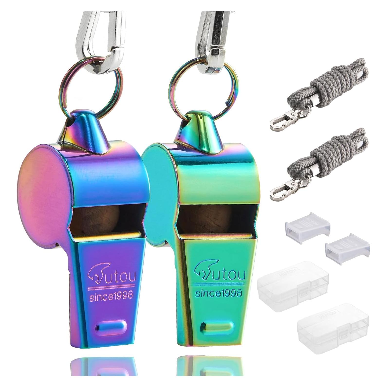 Silbato HUTOU L4820SX de Acero Inoxidable con Cordón - 2 Paquetes