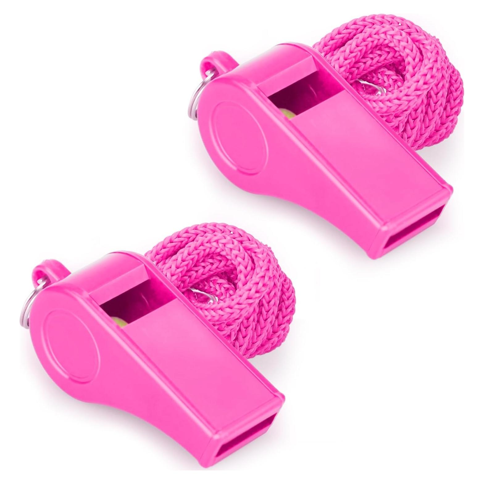 Silbato Deportivo Rosa Hipat - 2PCS con Cordón, 120 dB