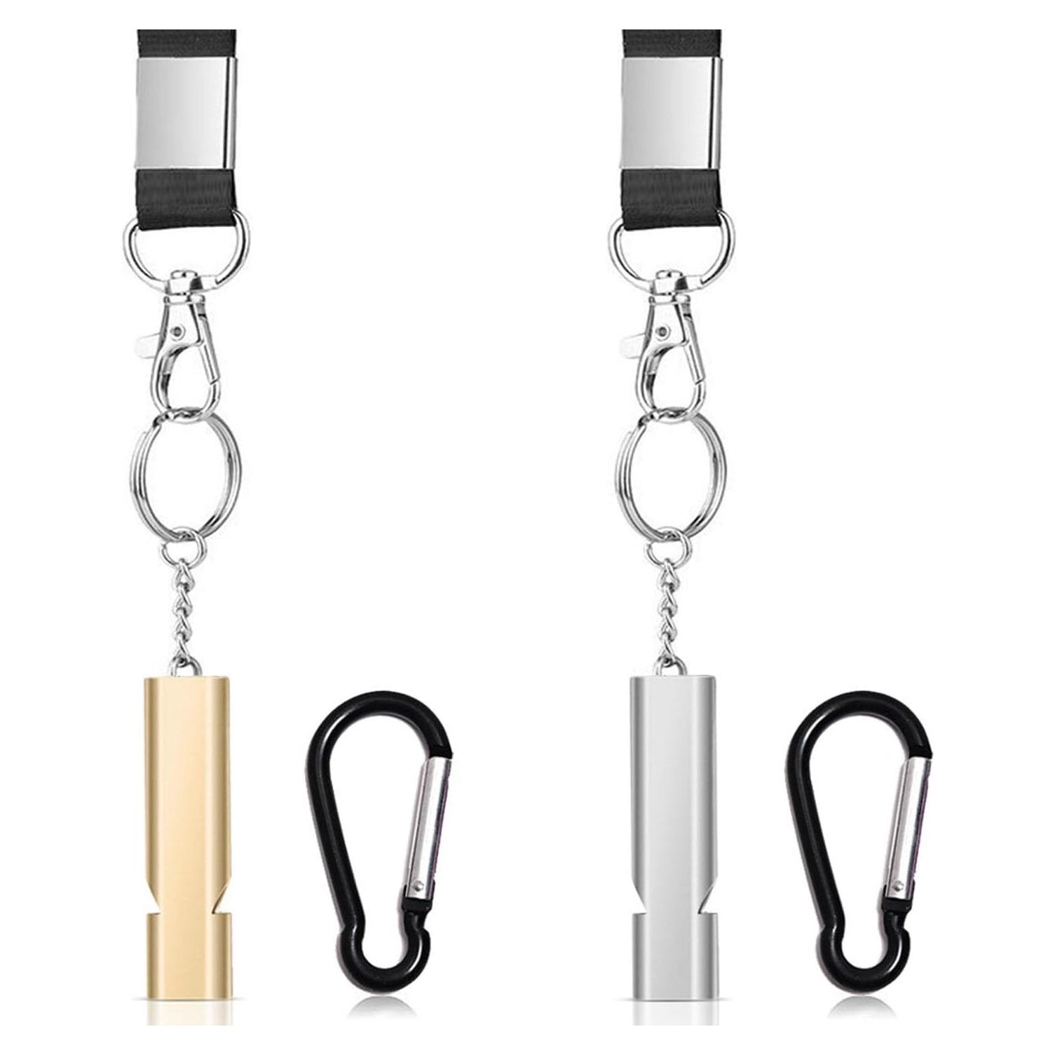 Silbatos de Emergencia Yauende 2 PCS Aluminio Ruidosos