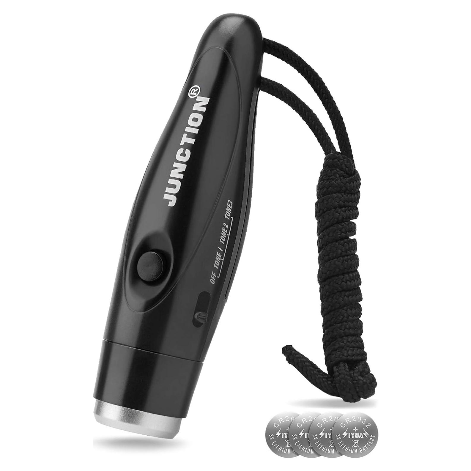 Silbato Electrónico UNIWA Ajustable 3 Sonidos 120dB Negro