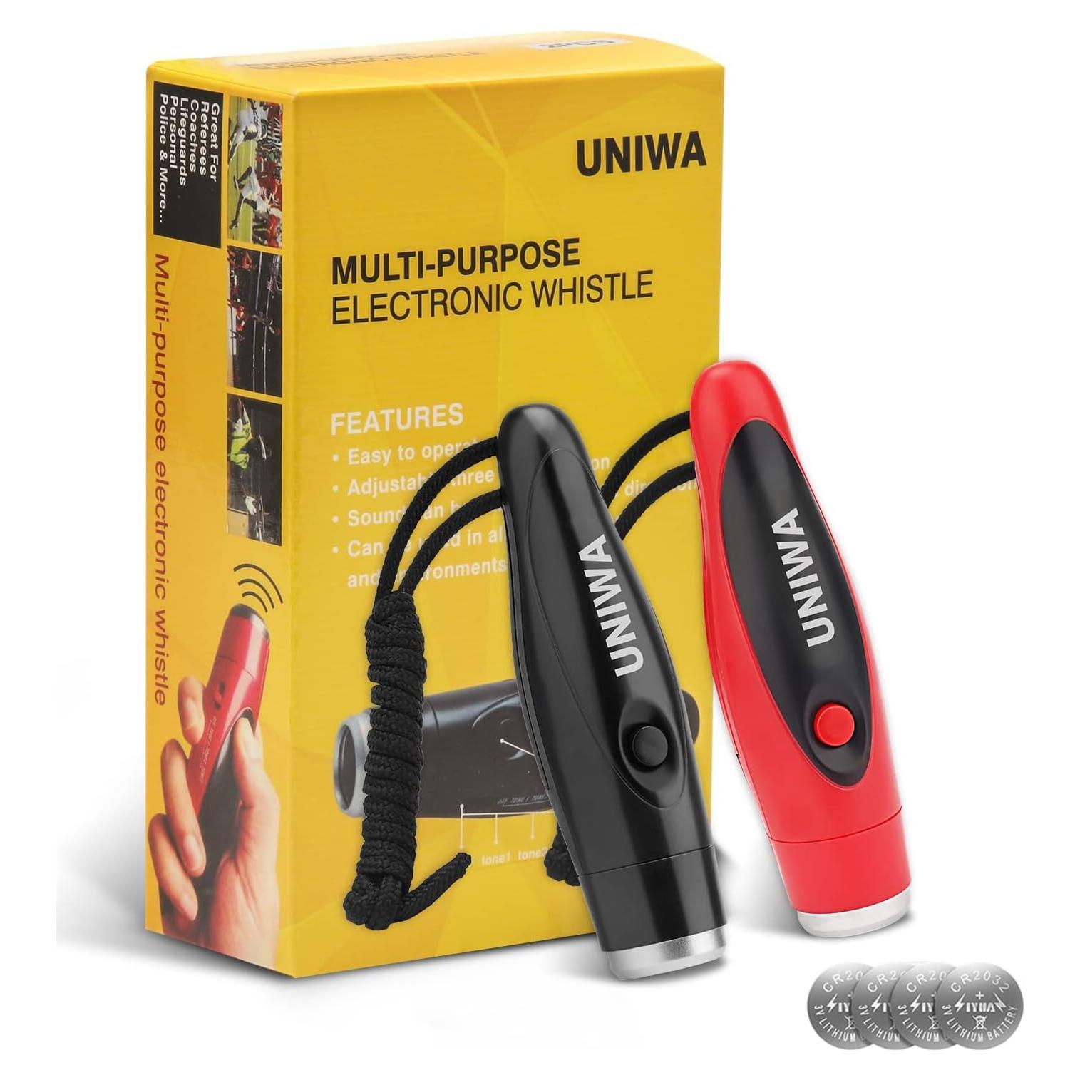 Silbatos Electrónicos UNIWA 2 Piezas 3 Tonos Alto Volumen