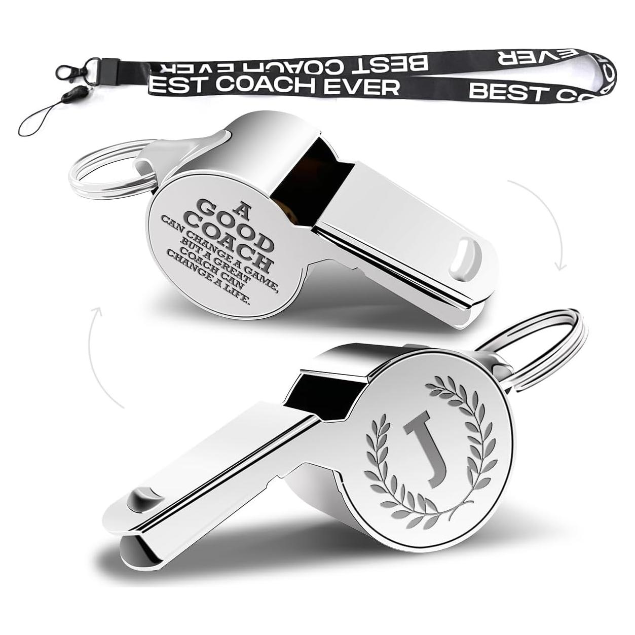 Silbato de Acero Inoxidable con Cordón y Caja de Regalo