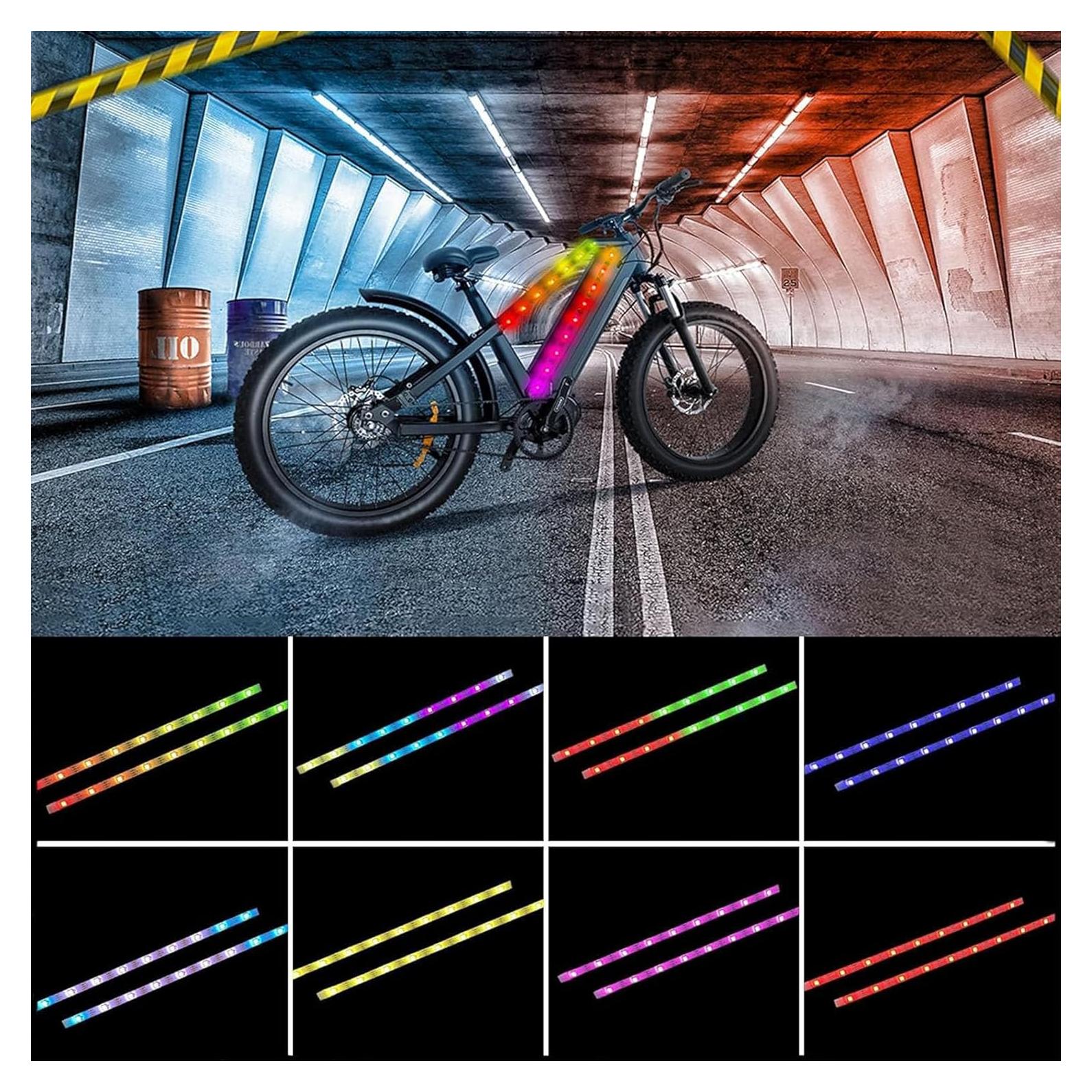 Luces LED para Bicicleta WUYXPG 50cm Impermeables RGB